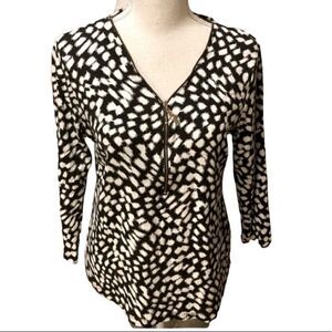 Rafaella Black & White Top Large